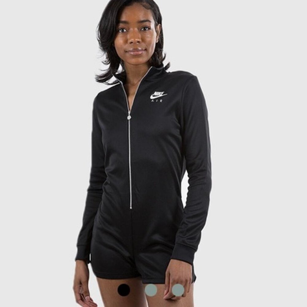 NWT Size M - Nike Air Black Long Sleeve Romper CJ3103 Activewear